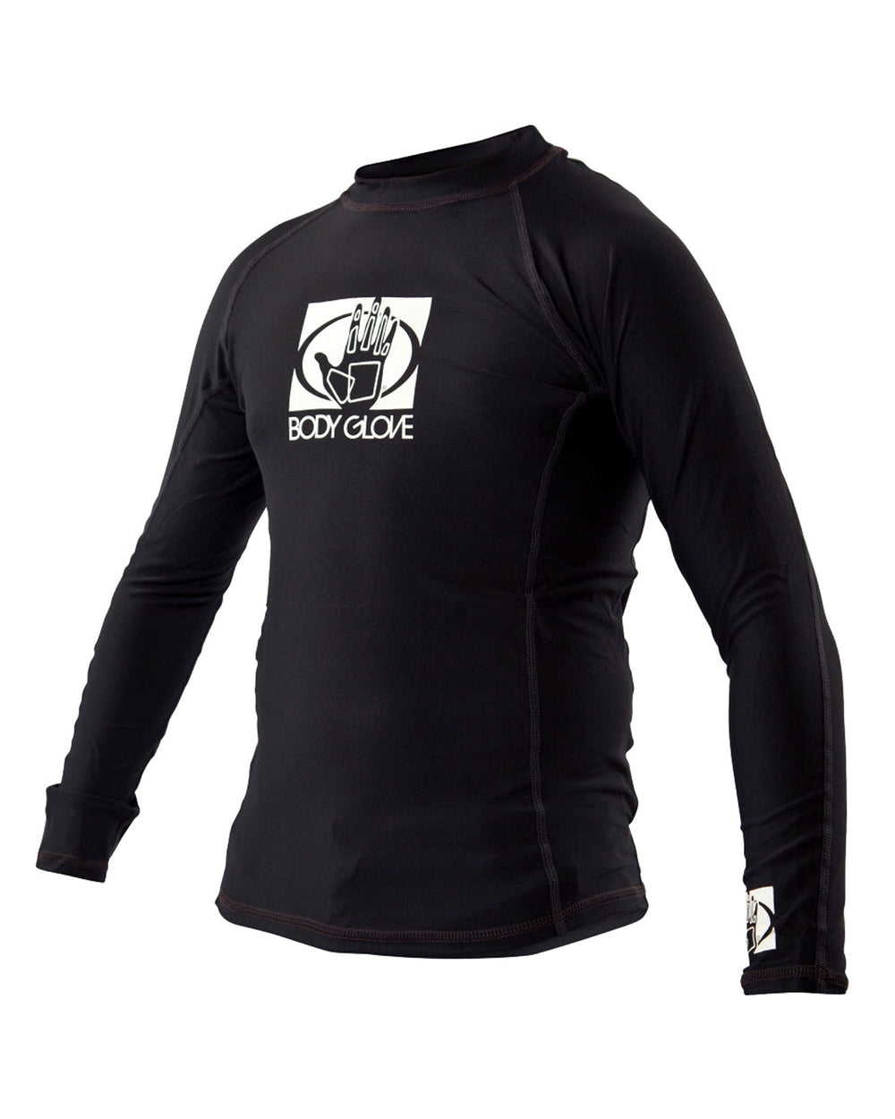 Basic Junior Long-Arm Lycra Rash Guard - Black