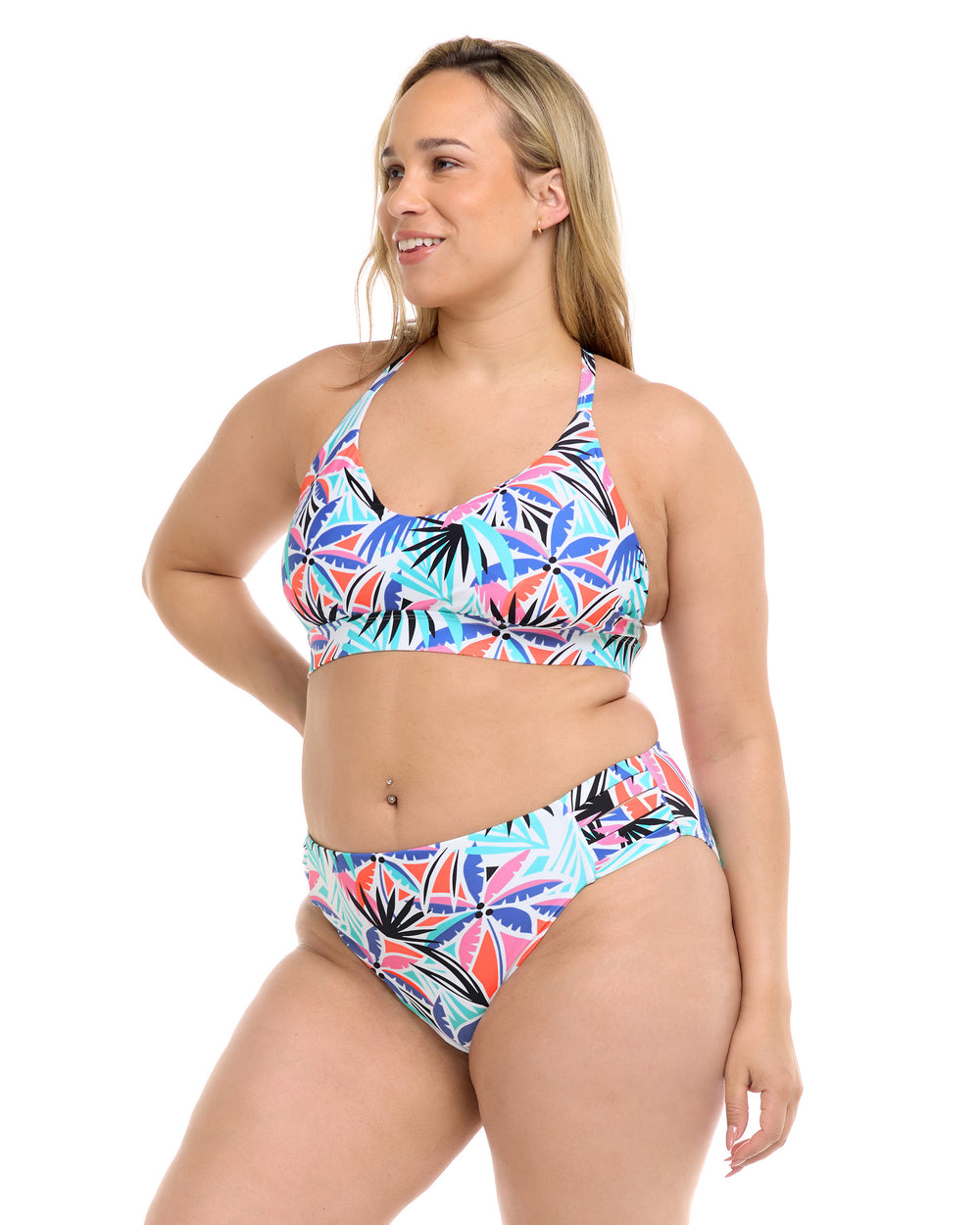 Miami Ruth Plus Size Fixed Triangle Swim Top - Sunset