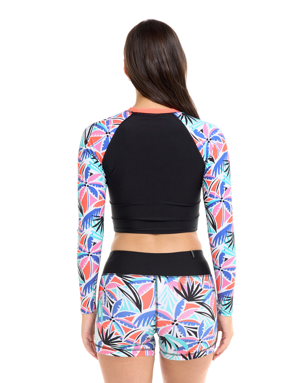 Miami Let It Be Crop Rashguard - Sunset