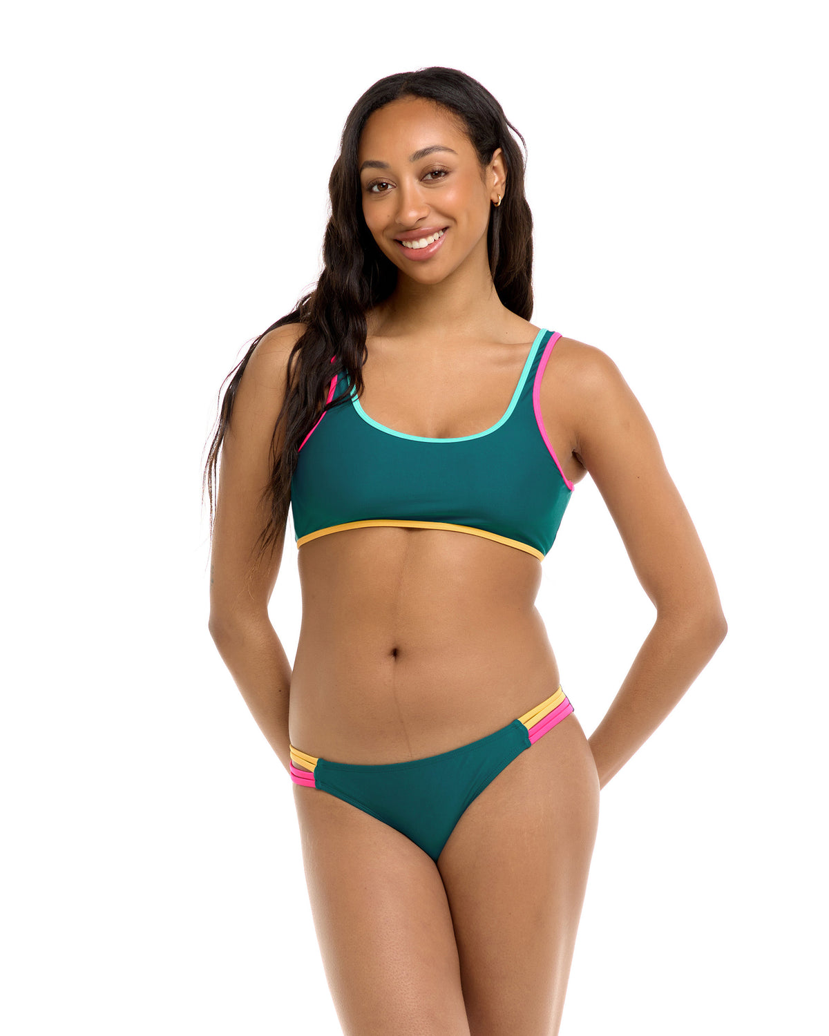 Vibration Lolah Scoop Bikini Top - Kingfisher