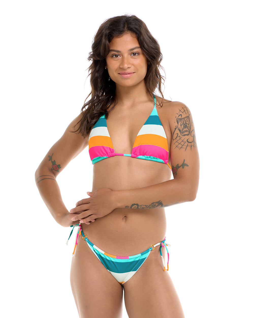 Free Flow Shanaya Triangle Bikini Top - Multi