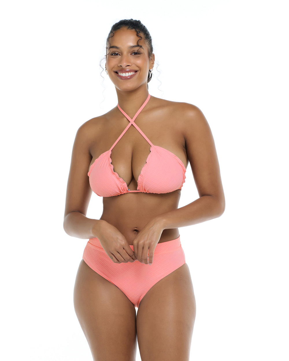 Flor Nove Dita Reversible Ruffle Triangle Bikini Top D - Flor Nove / Sea Mist