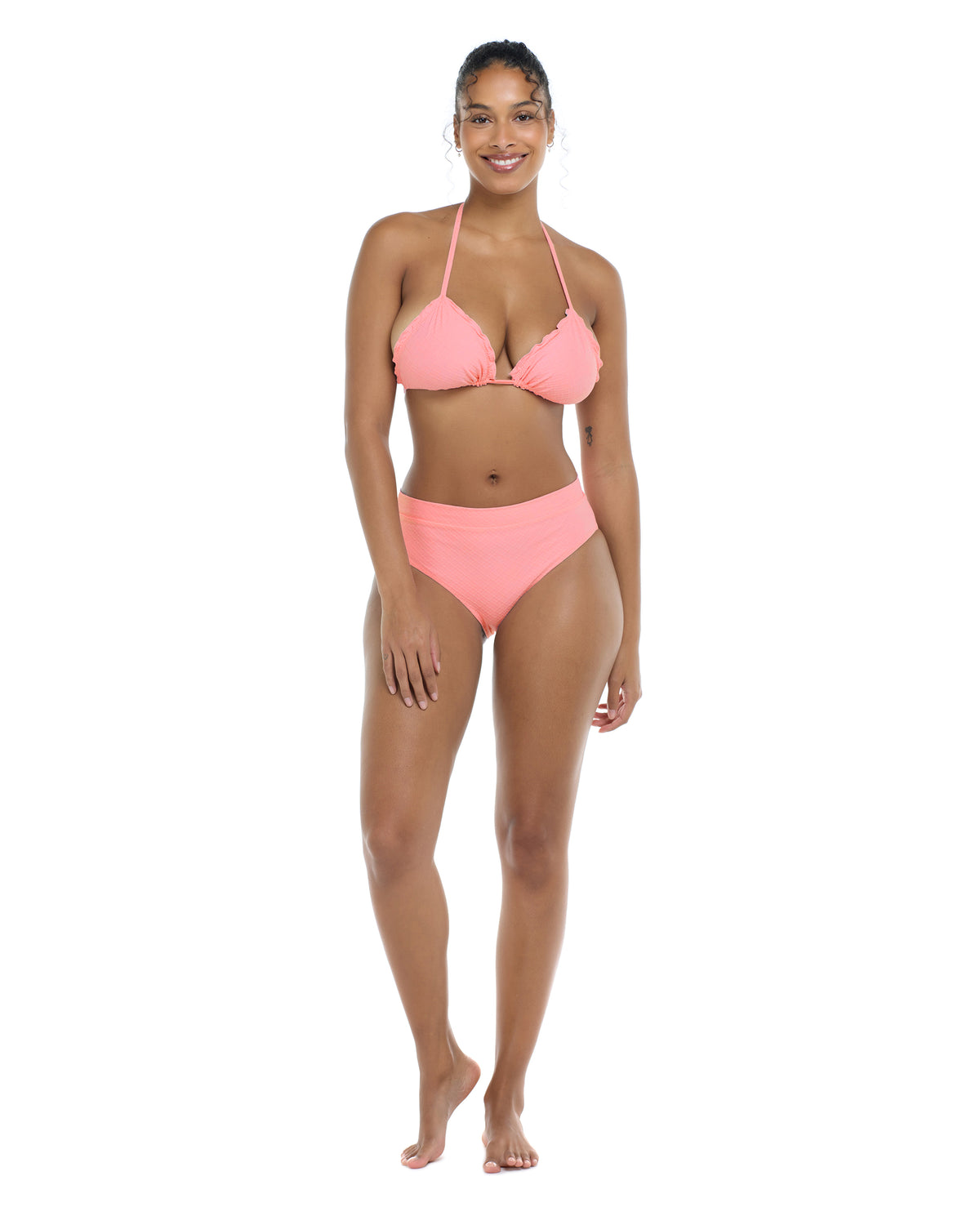 Flor Nove Dita Reversible Ruffle Triangle Bikini Top D - Flor Nove / Sea Mist