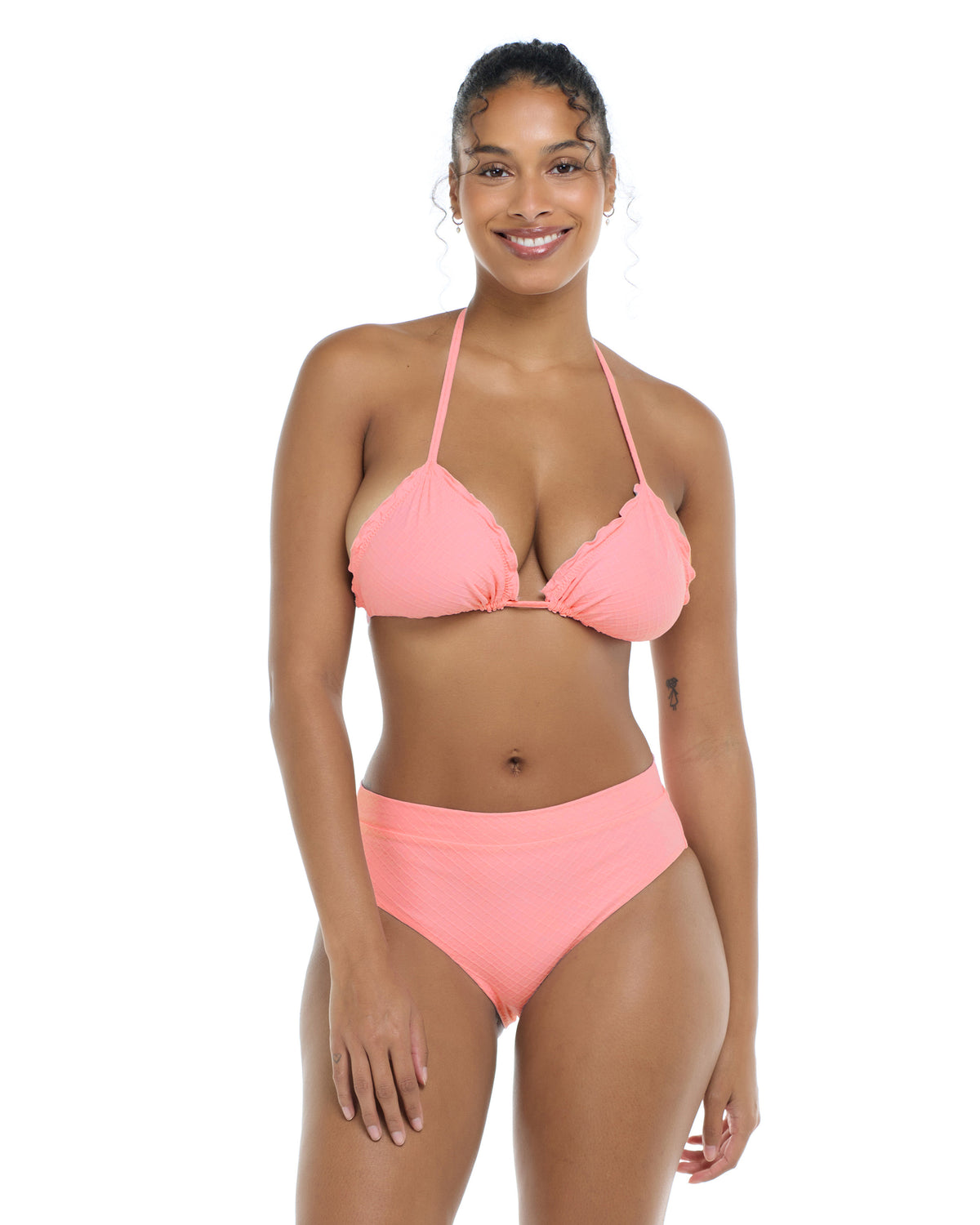 Flor Nove Dita Reversible Ruffle Triangle Bikini Top D - Flor Nove / Sea Mist