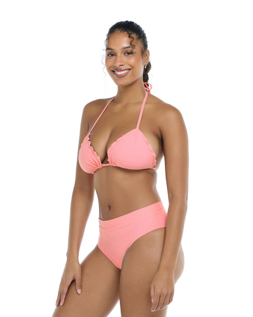 Flor Nove Dita Reversible Ruffle Triangle Bikini Top D - Flor Nove / Sea Mist