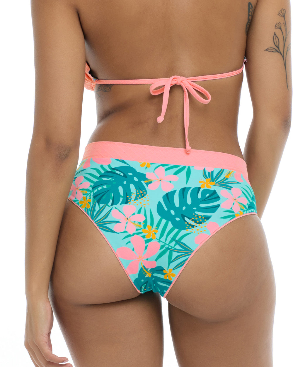 Flor Nove Marlee Reversible High-Waist Bikini Bottom - Flor Nove / Sea Mist