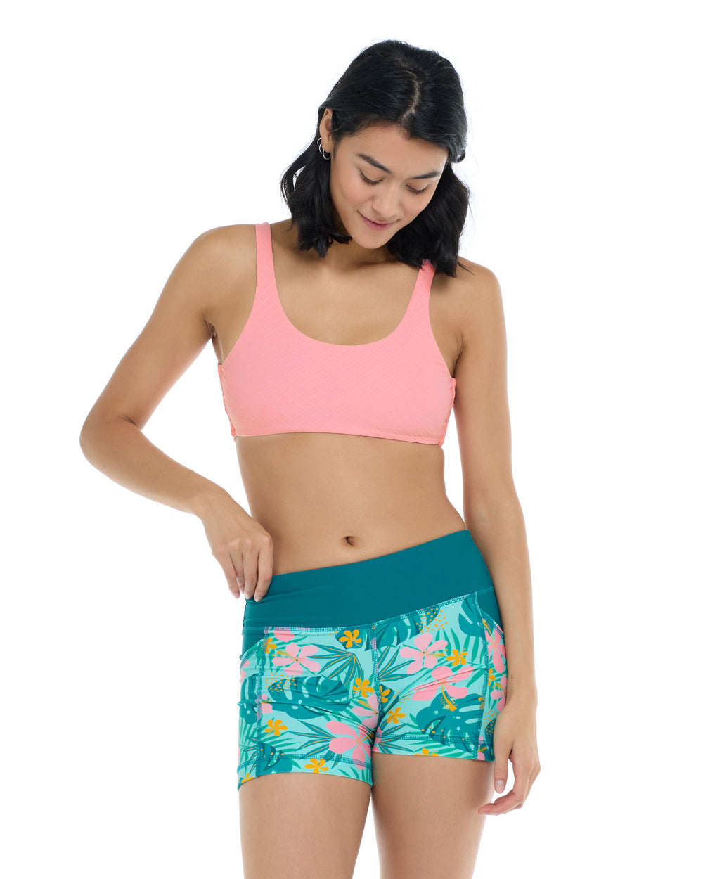 Flor Nove Lolah Reversible Scoop Bikini Top - Flor Nove / Sea Mist