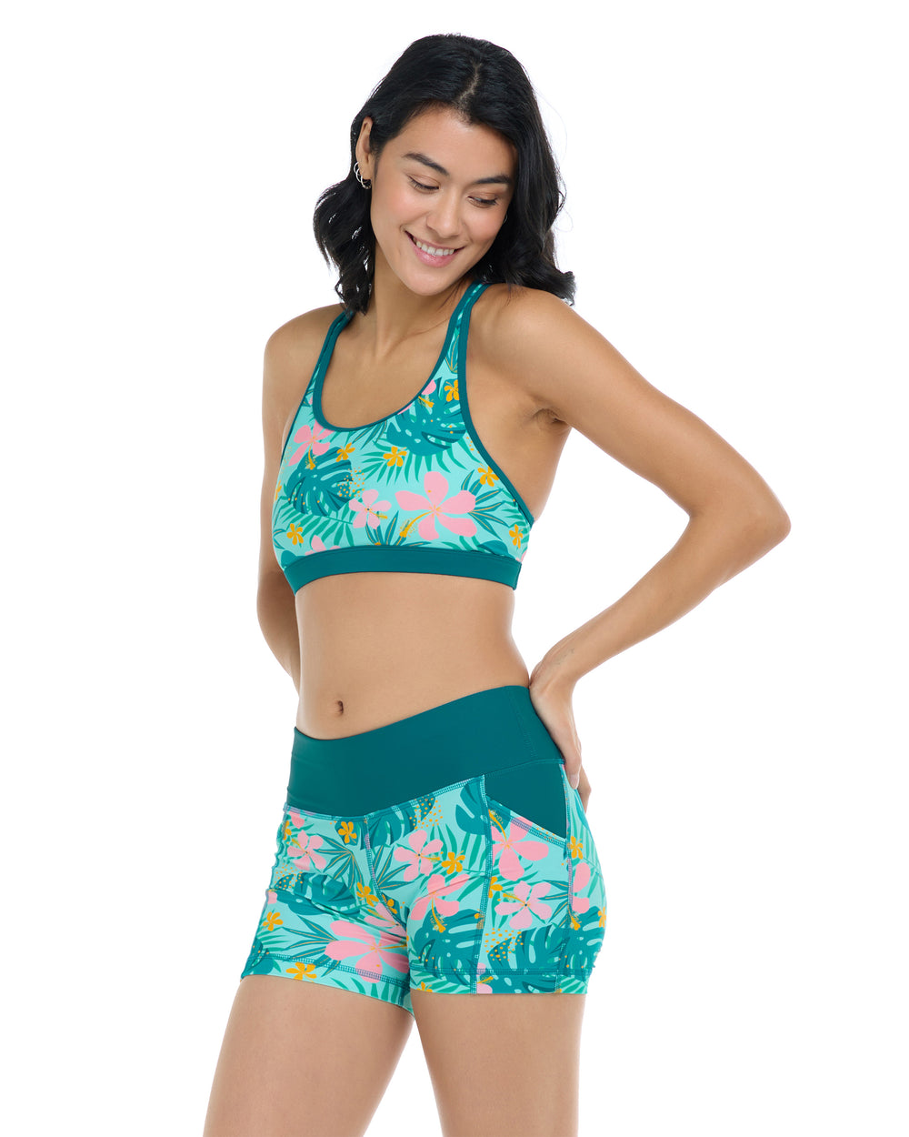 Flor Nove Equalizer Sports Bra - Flor Nove / Sea Mist