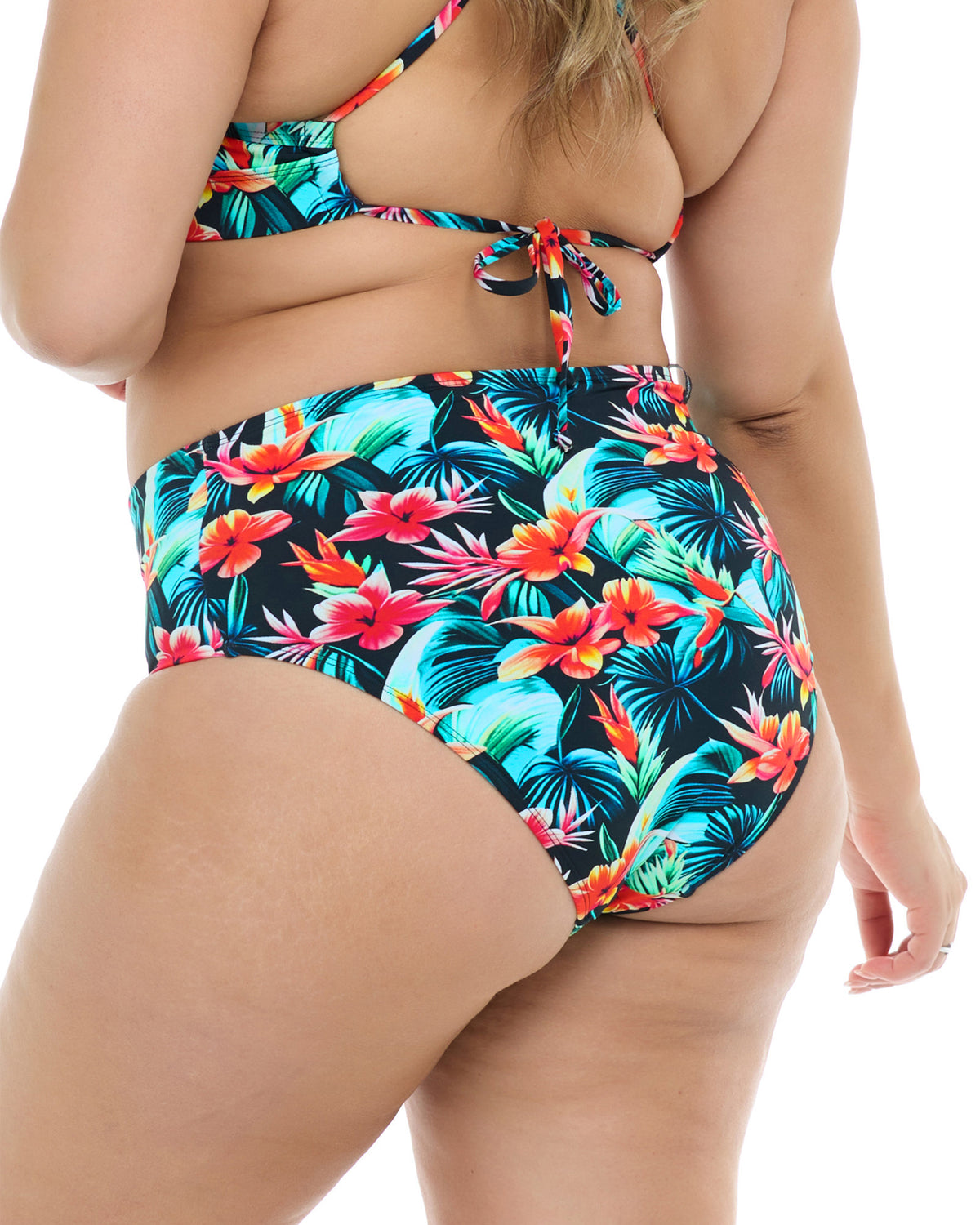 Colola High Tide Plus Size Swim Bottom - Colola / Black