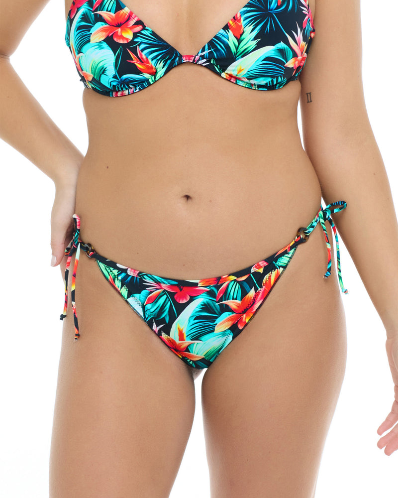 Colola Brasilia Side-Tie Bikini Bottom - Colola / Black