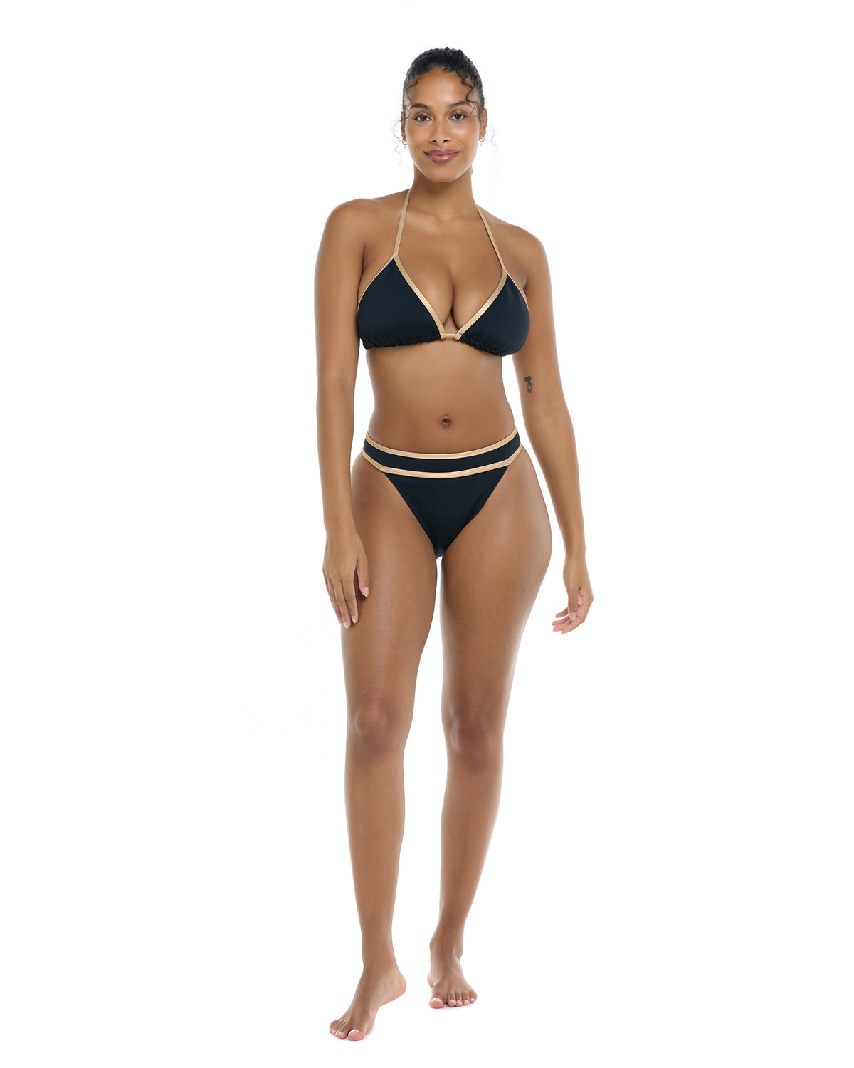 Undersea Dita Triangle Bikini Top D - Black Gold