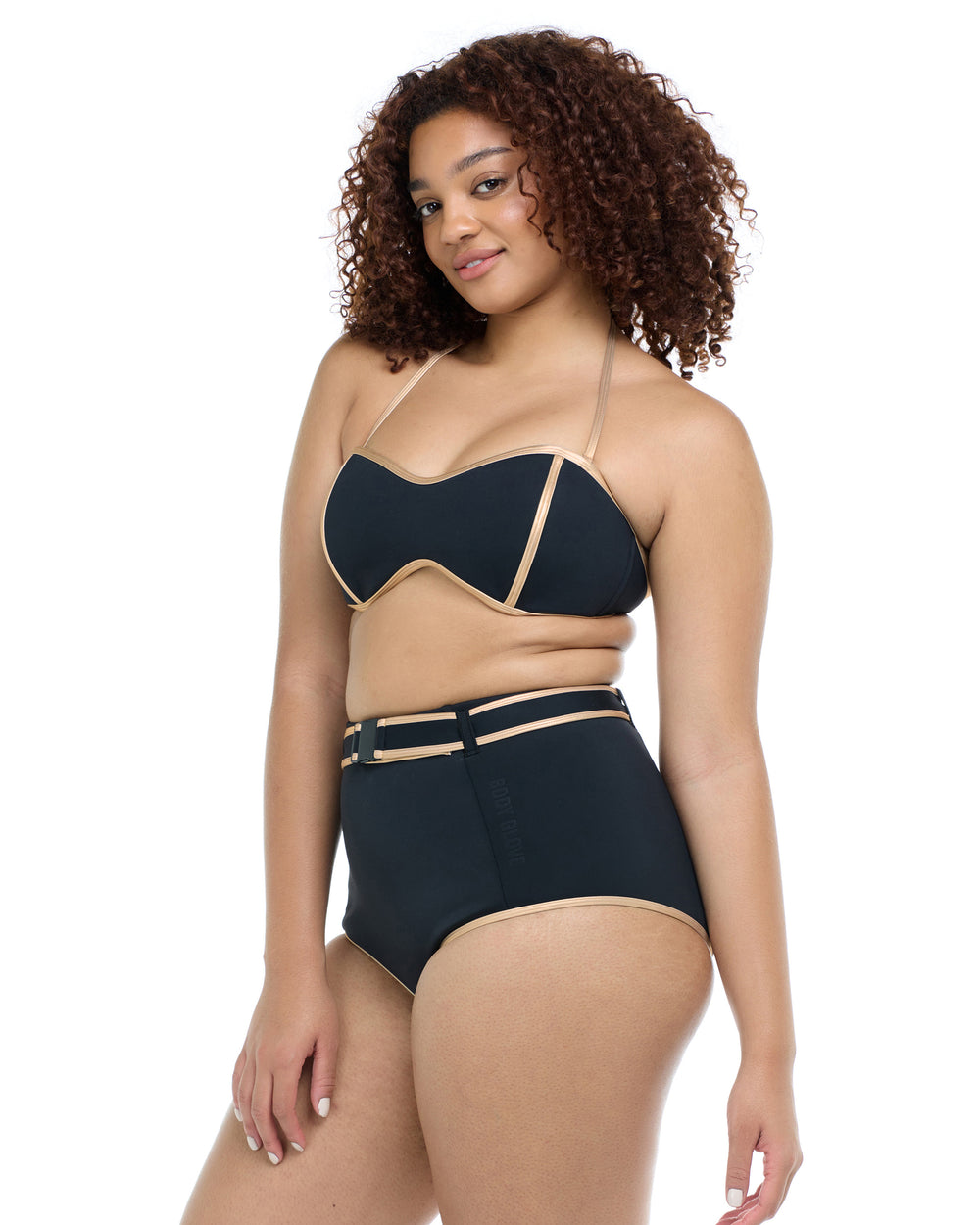 Undersea Tainted Love Retro Bandeau - Black Gold