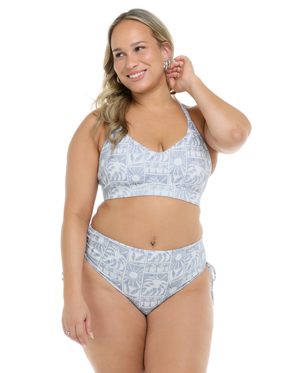 Serene Ruth Plus Size Triangle Bikini Top - Serene / Snow