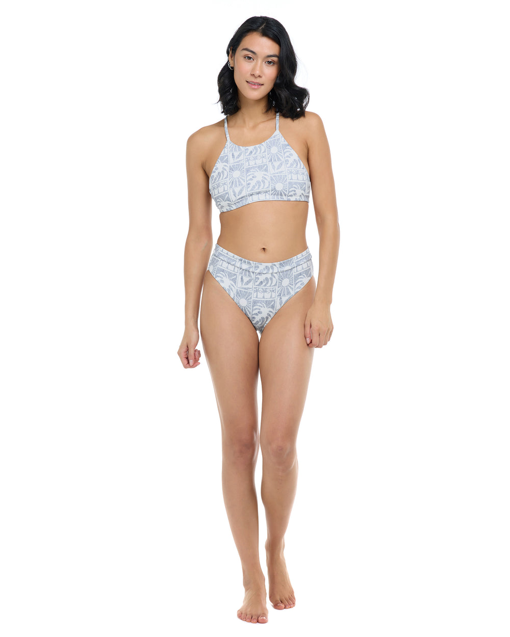 Serene Alesha High Neck Bikini Top - Serene / Snow
