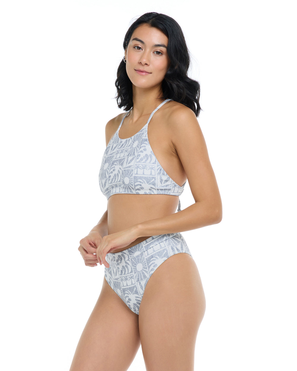 Serene Alesha High Neck Bikini Top - Serene / Snow
