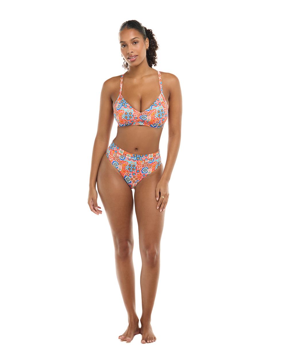 Festive Drew D-F Cup Swim Top - Apricot