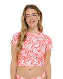 Image of Blooms Rebel Crop Rashguard - Sunkissed