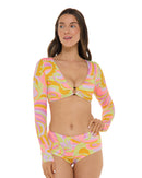 Image of Sol Amarelo Mika Crop Top - Coral