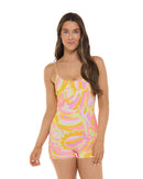 Image of Sol Amarelo Petra One-Piece Bodysuit - Coral