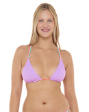 Image of Line Up Ashlyn Triangle Slider Bikini Top - Lavender