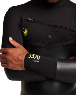 Men's 5370 3/2mm Chest Zip Fullsuit - Black