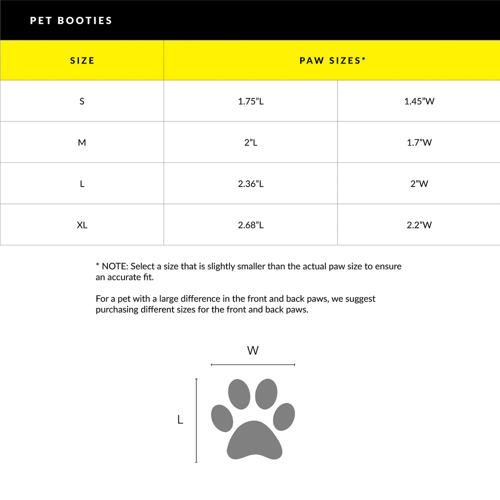 Paw Protector Booties - Yellow