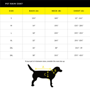 Pet Rain Coat - Yellow