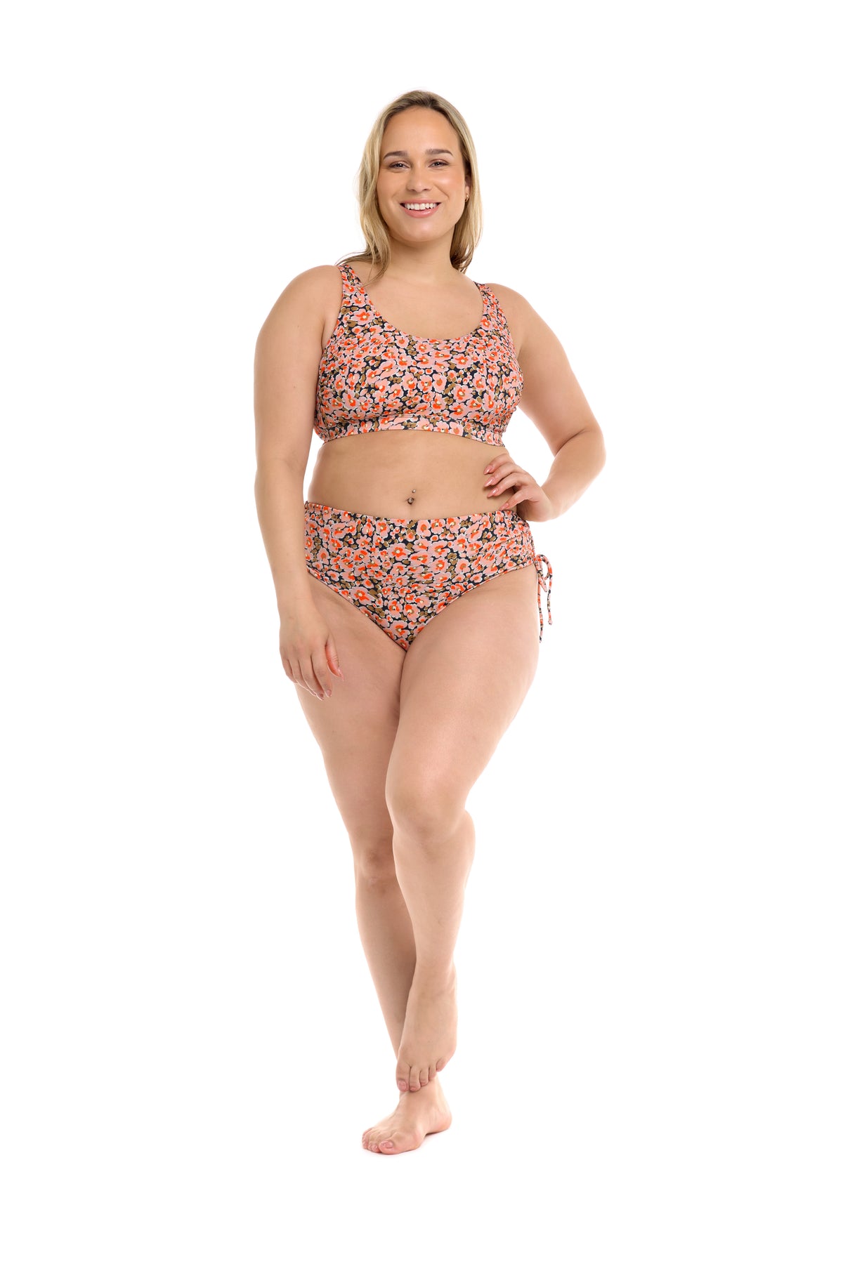 Mademoiselle High Tide Plus Size Swim Bottom - Multi