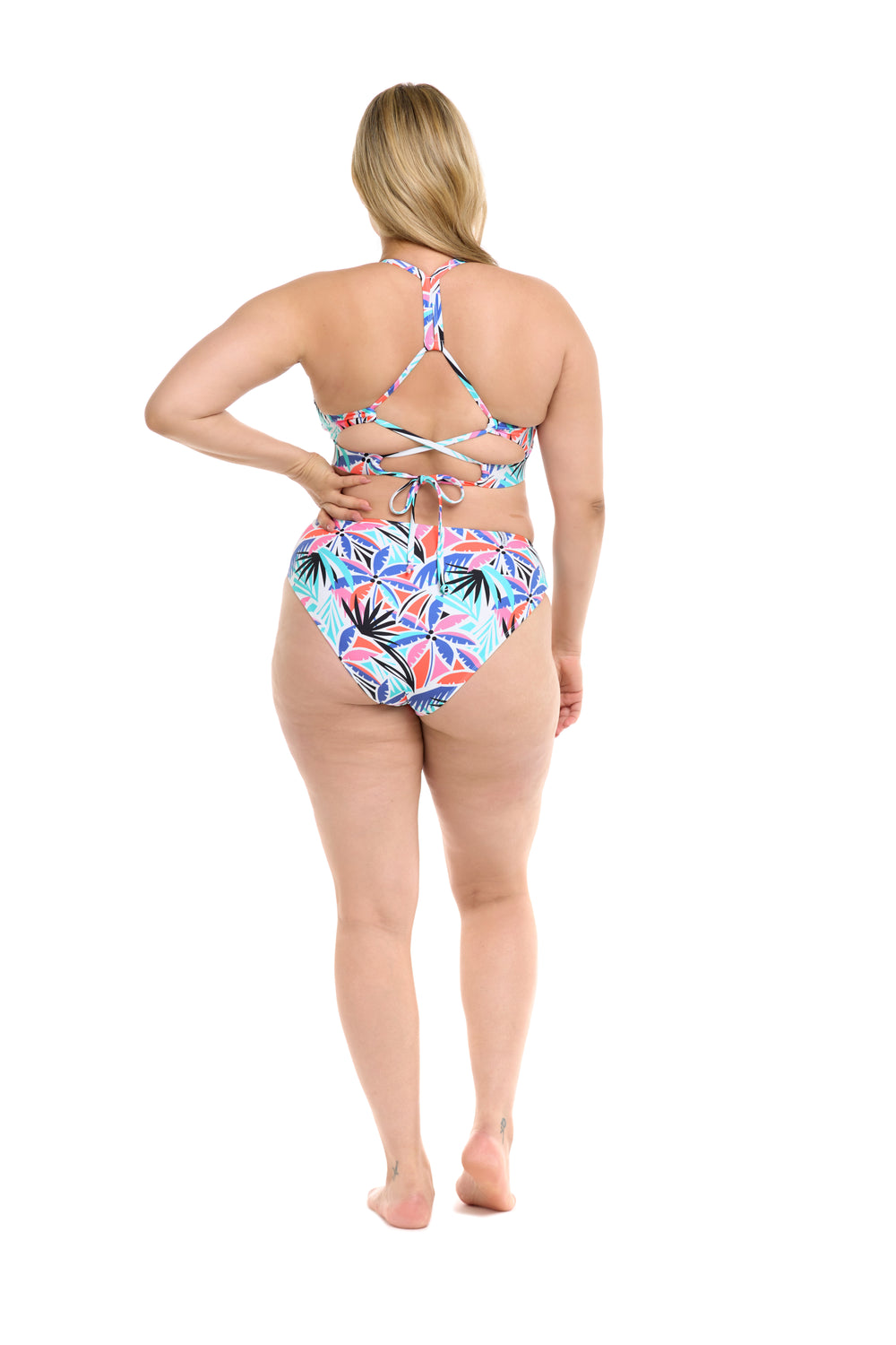 Miami Ruth Plus Size Fixed Triangle Swim Top - Sunset