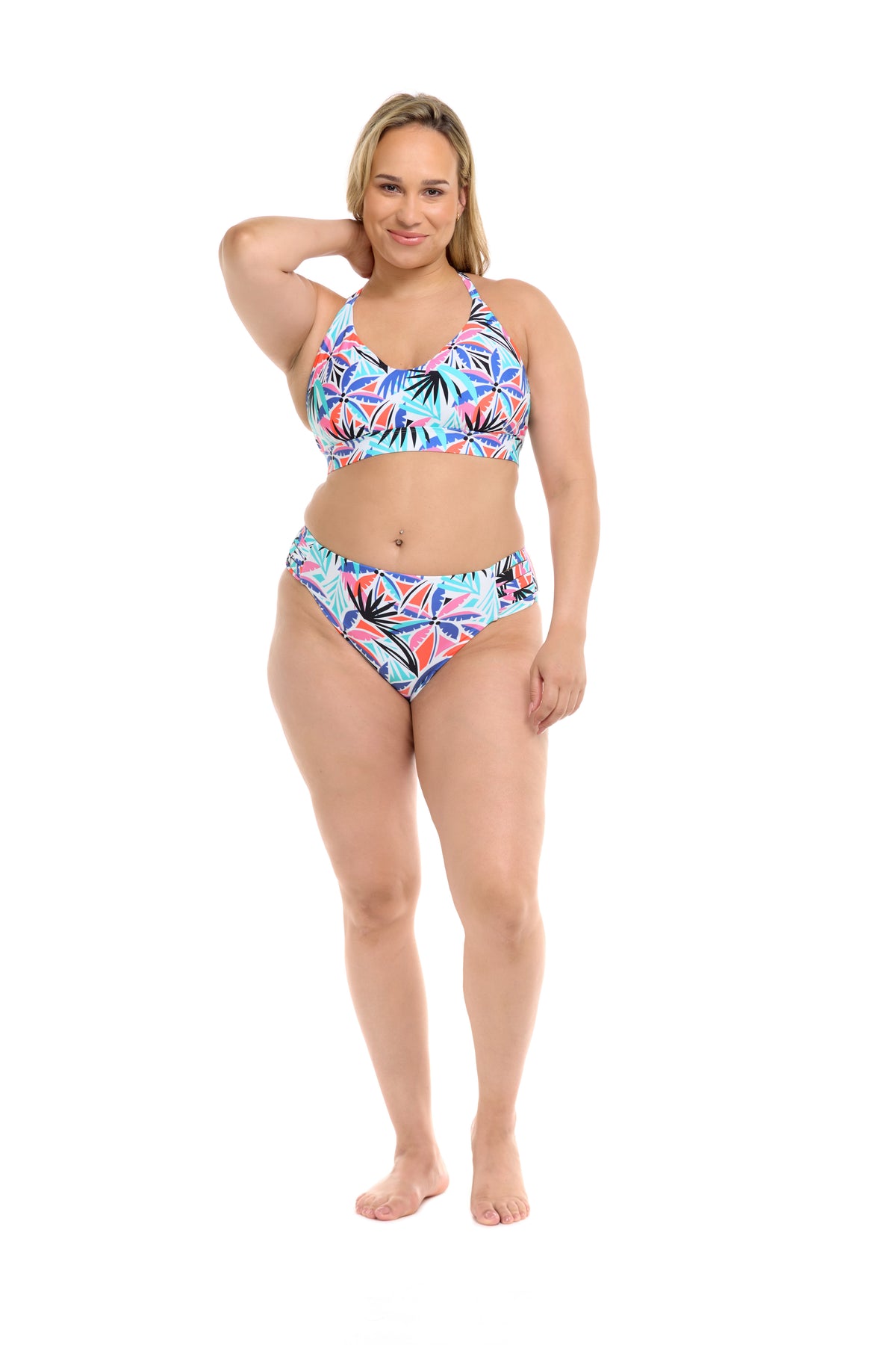 Miami Ruth Plus Size Fixed Triangle Swim Top - Sunset