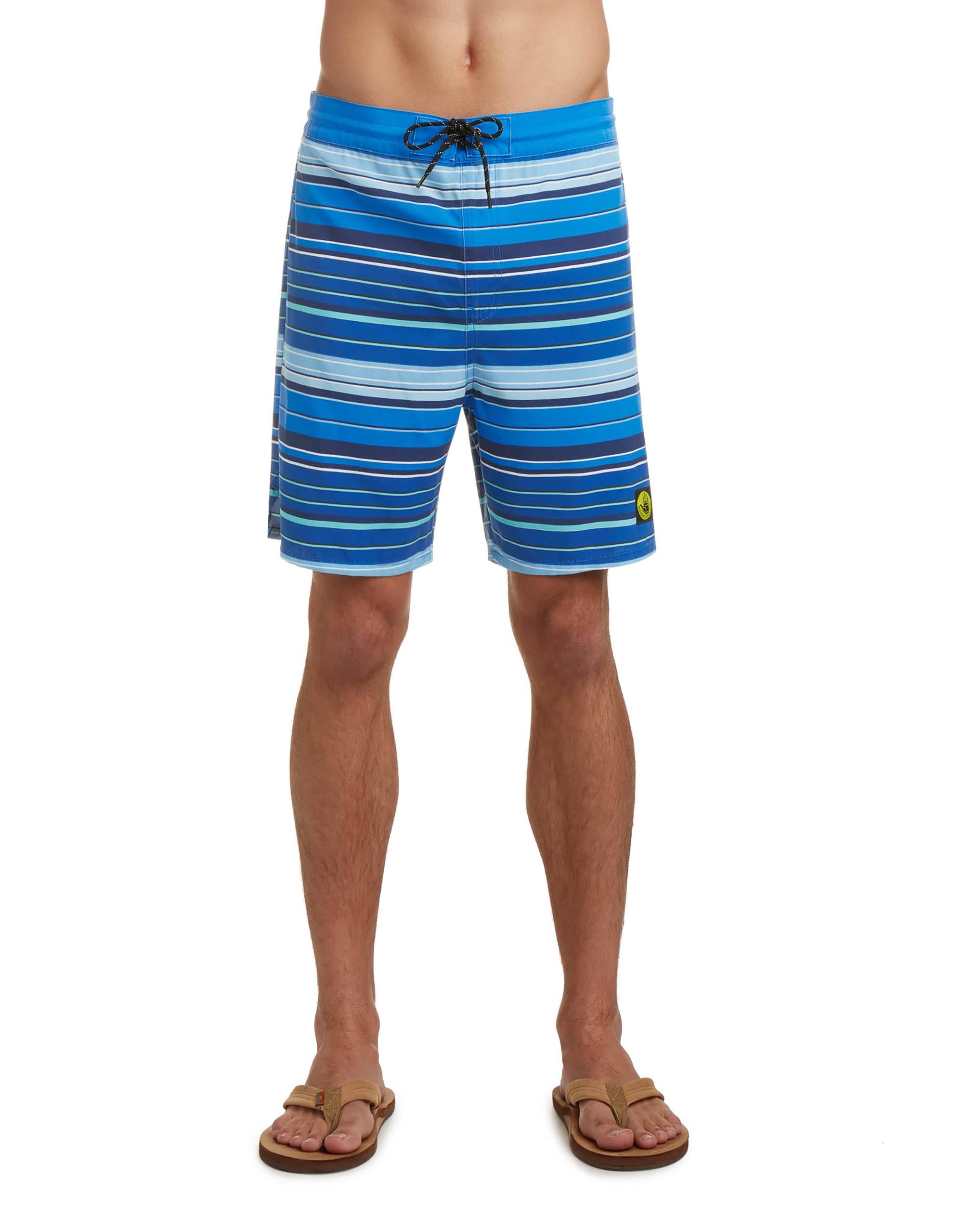Floaters 19" Comfort Boardshorts - Blue Stripe