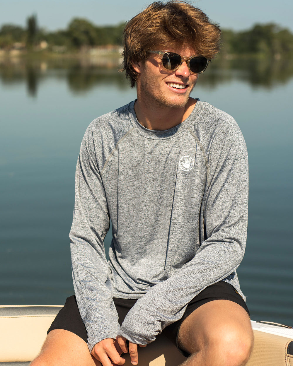 Long-Sleeved Raglan UPF 50+ T-Shirt - Ash