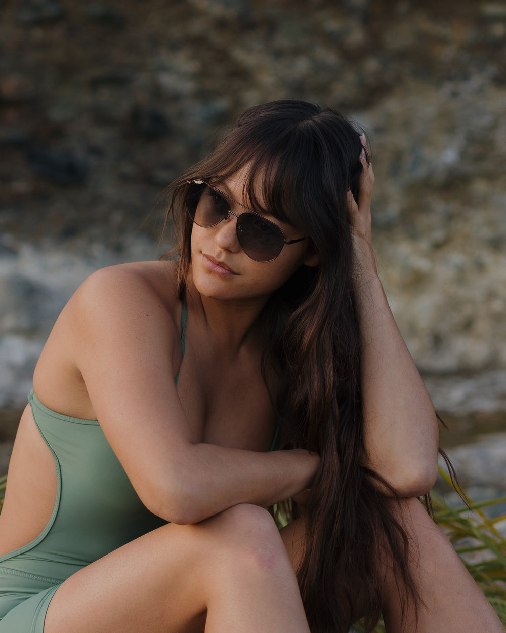 Women's Poppy Aviator Sunglasses - Bronze