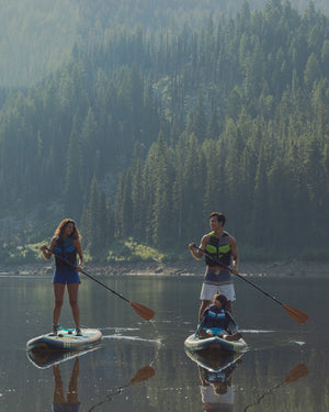 X2 2-Person Inflatable SUPYAK - Wood/Deep Sea