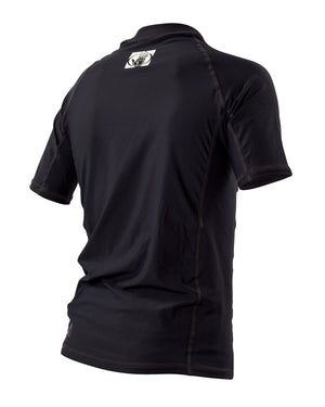 Basic Junior Short-Sleeve Lycra Rash Guard - Black