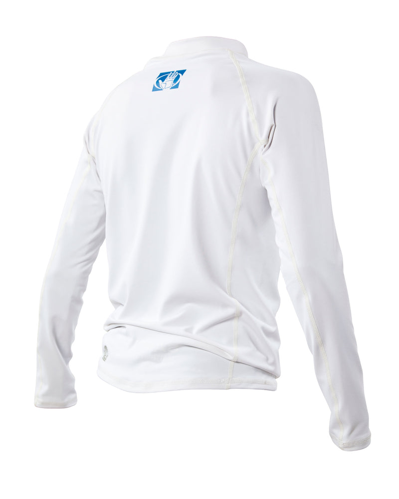 Basic Junior Long-Arm Lycra Rash Guard - White