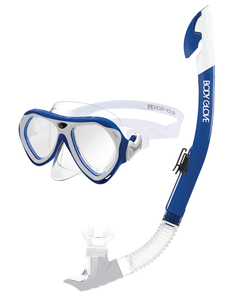 Aruba Women's Mask / Snorkel Combo - Blue/White