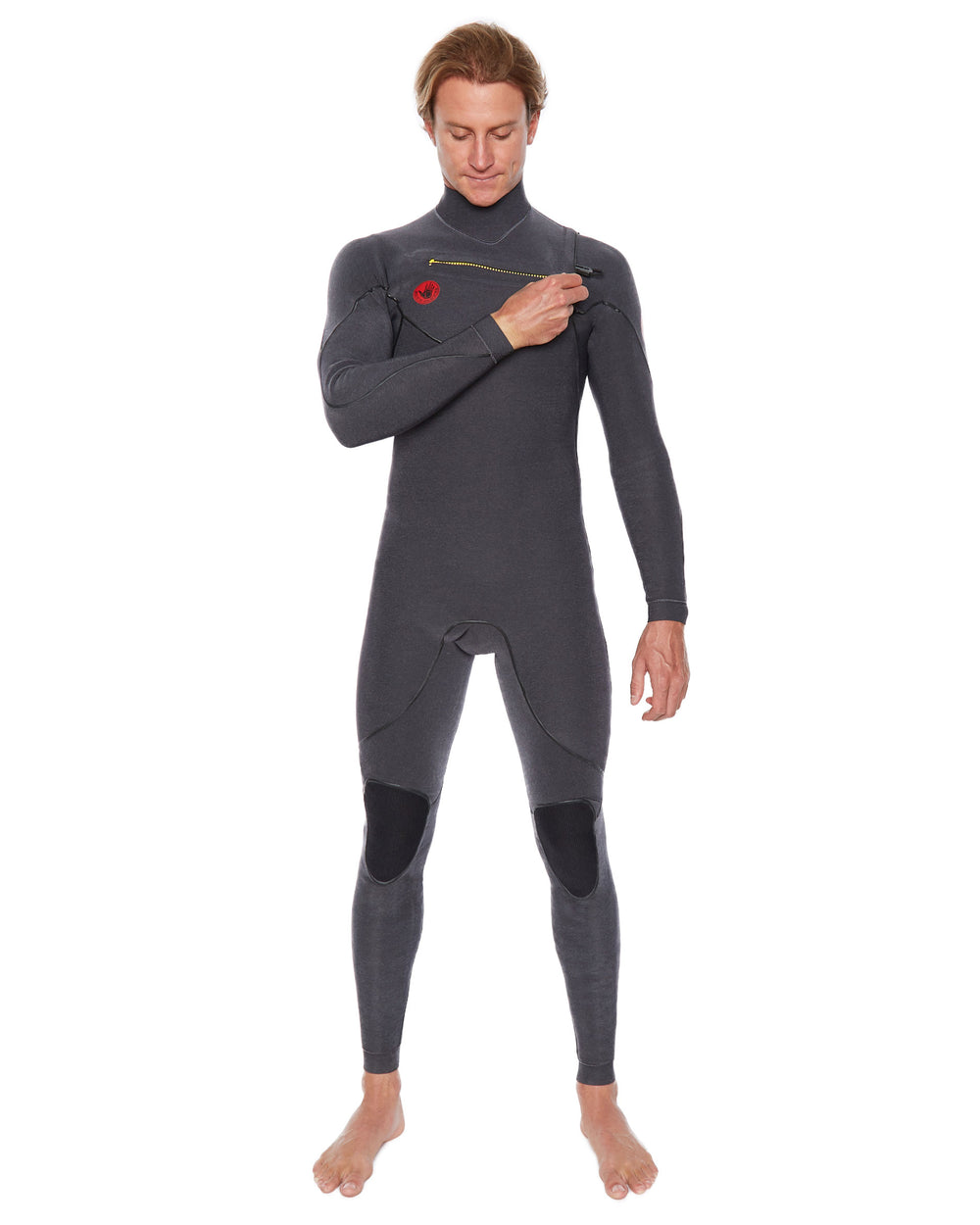 Red Cell 2mm Slant-Zip Men's Fullsuit - Black Heather