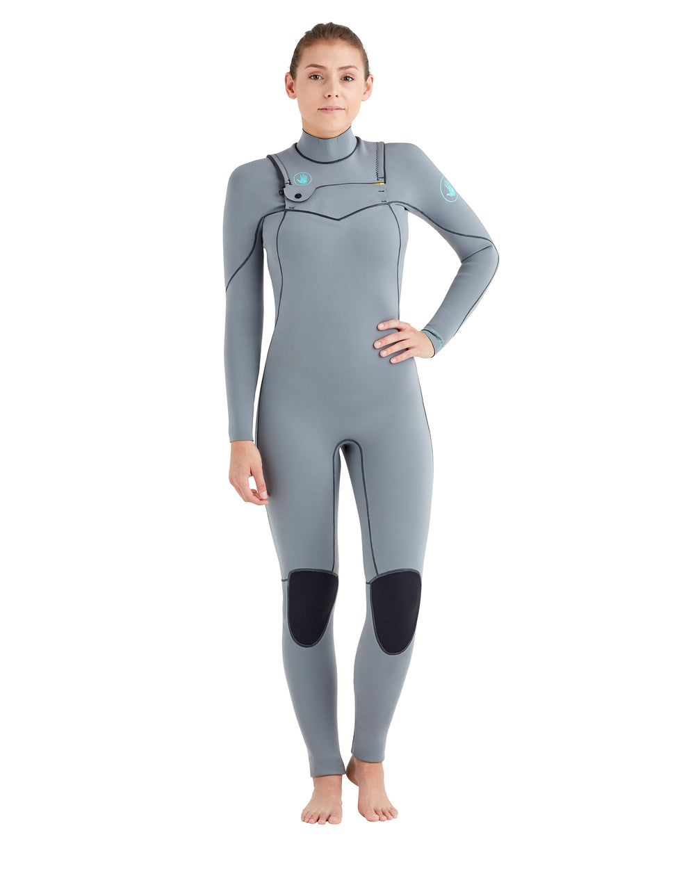 Women's Topaz 4/3mm Chest-Zip Fullsuit - Grey