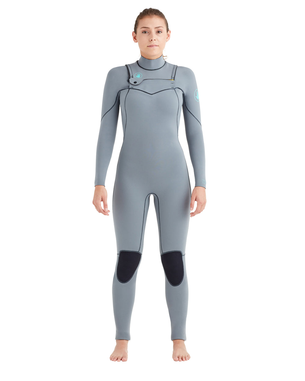 Women's Topaz 3/2mm Chest-Zip Fullsuit - Grey