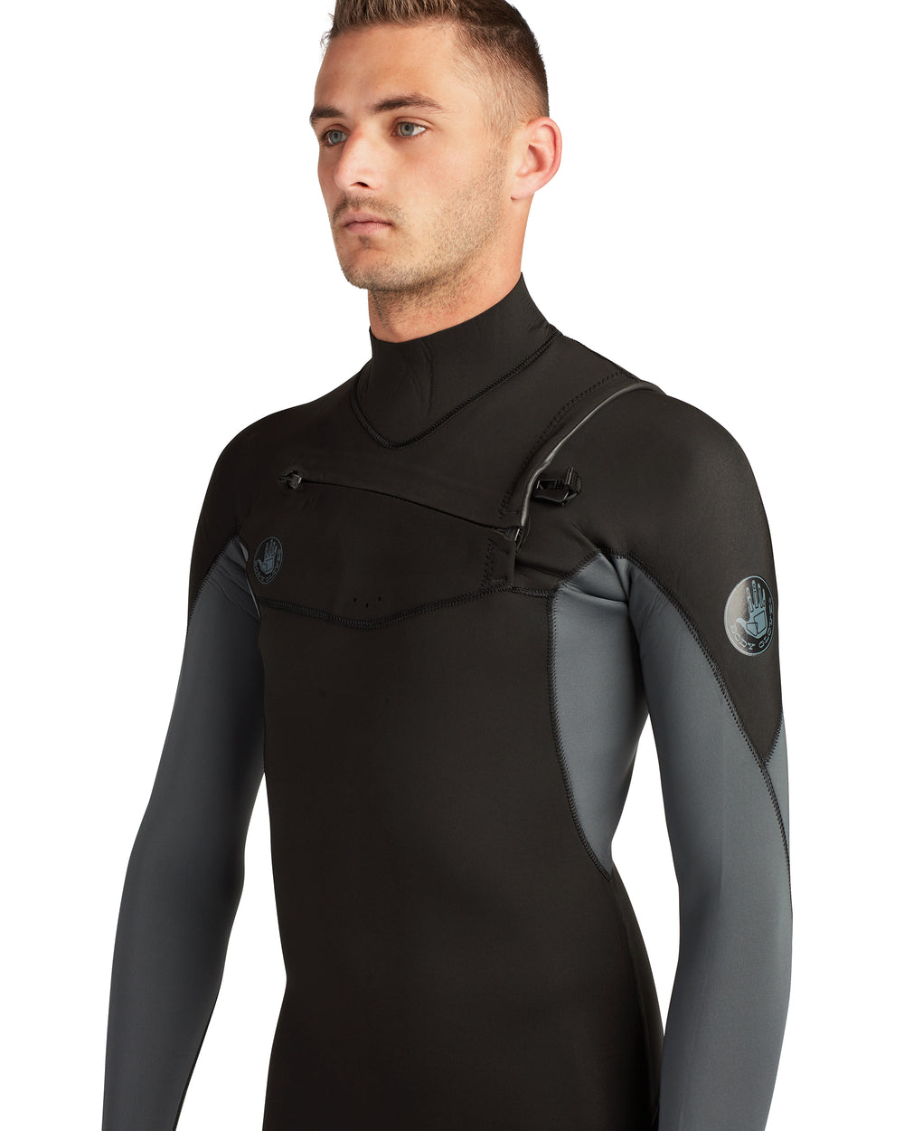 Phoenix 3/2mm Men's Chest-Zip Fullsuit - Black/Charcoal