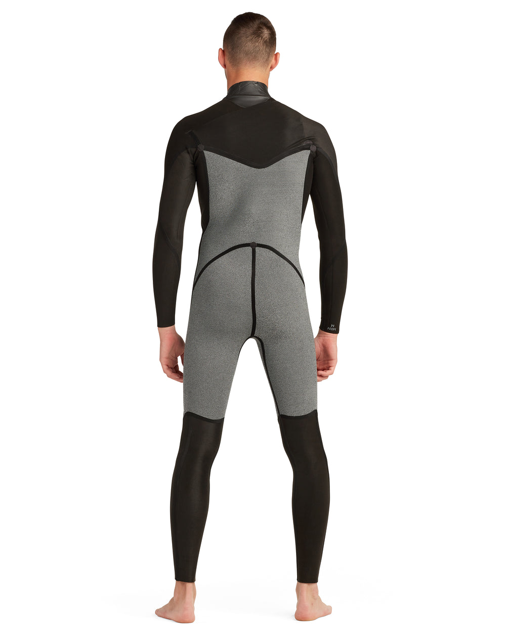 Phoenix 3/2mm Men's Chest-Zip Fullsuit - Black/Charcoal