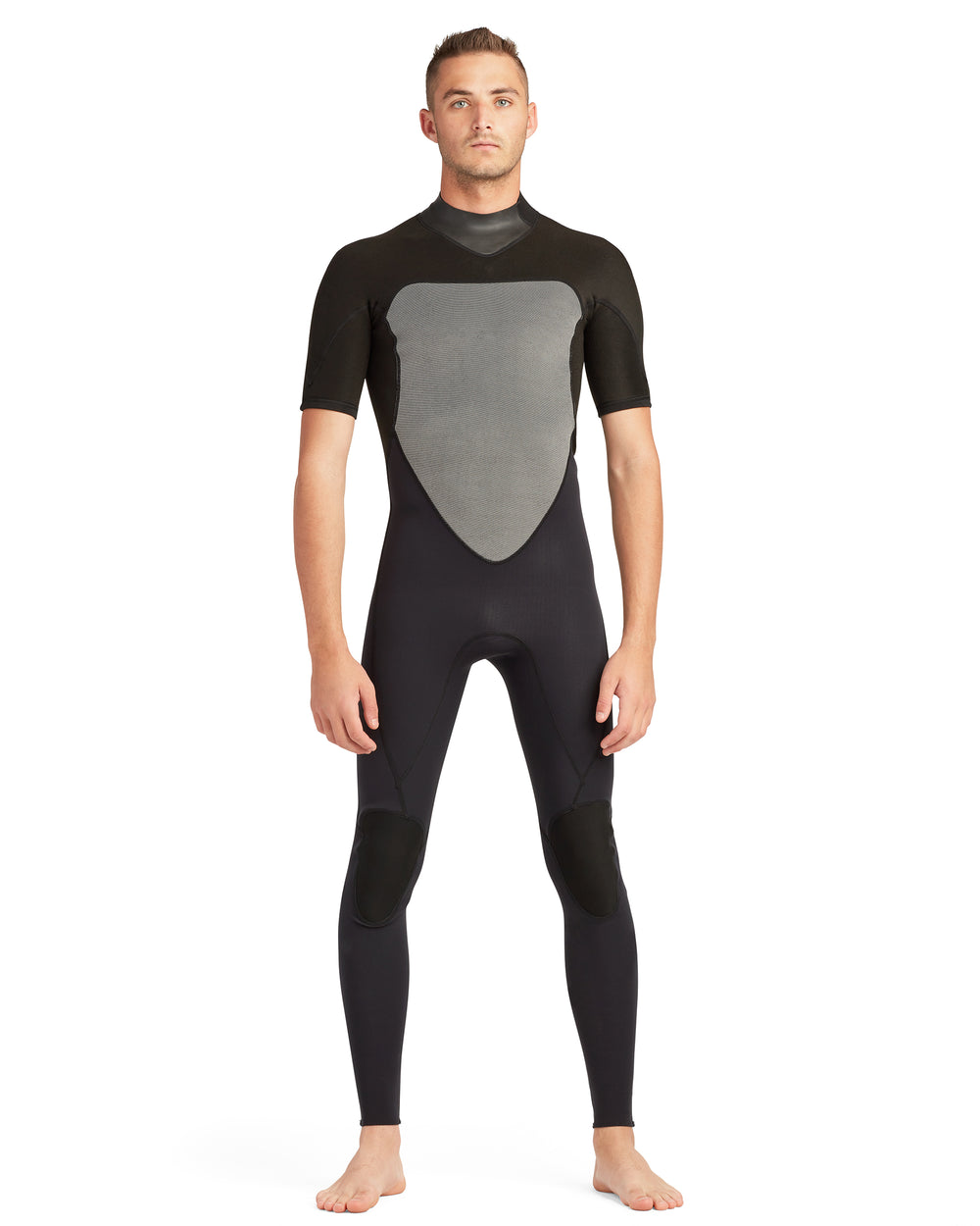 Phoenix 2/2mm Back Zip Short Sleeve Full Wetsuit - Black