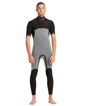 Men's Variant 2/2mm Short Arm Chest-Zip Fullsuit - Black