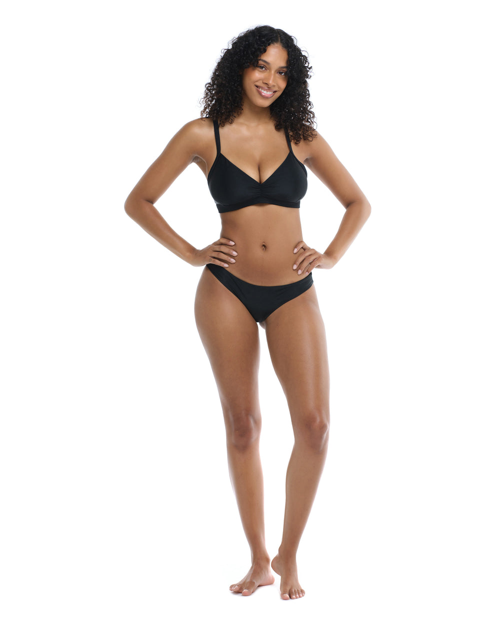 Smoothies Drew D-F Cup Swim Top - Black