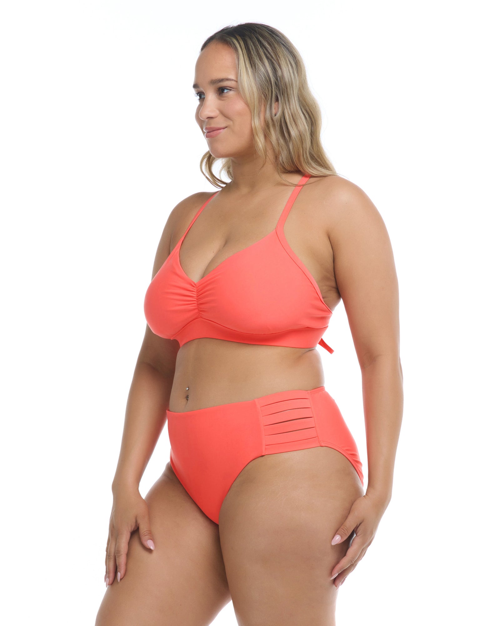 Smoothies Drew Plus Size Bikini Top - Sunset