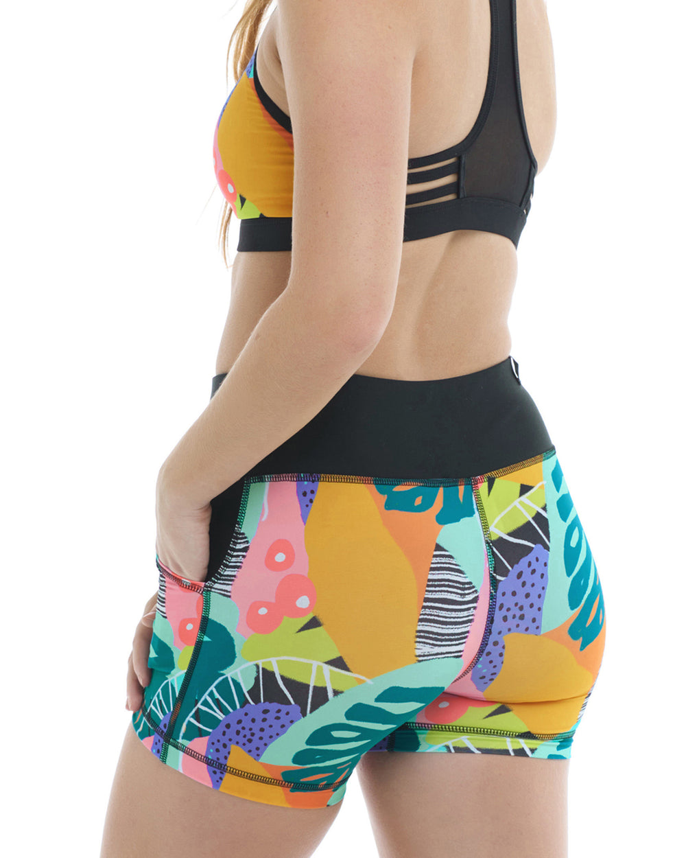 Curacao Splash Performance Cross-Over Short - Multi