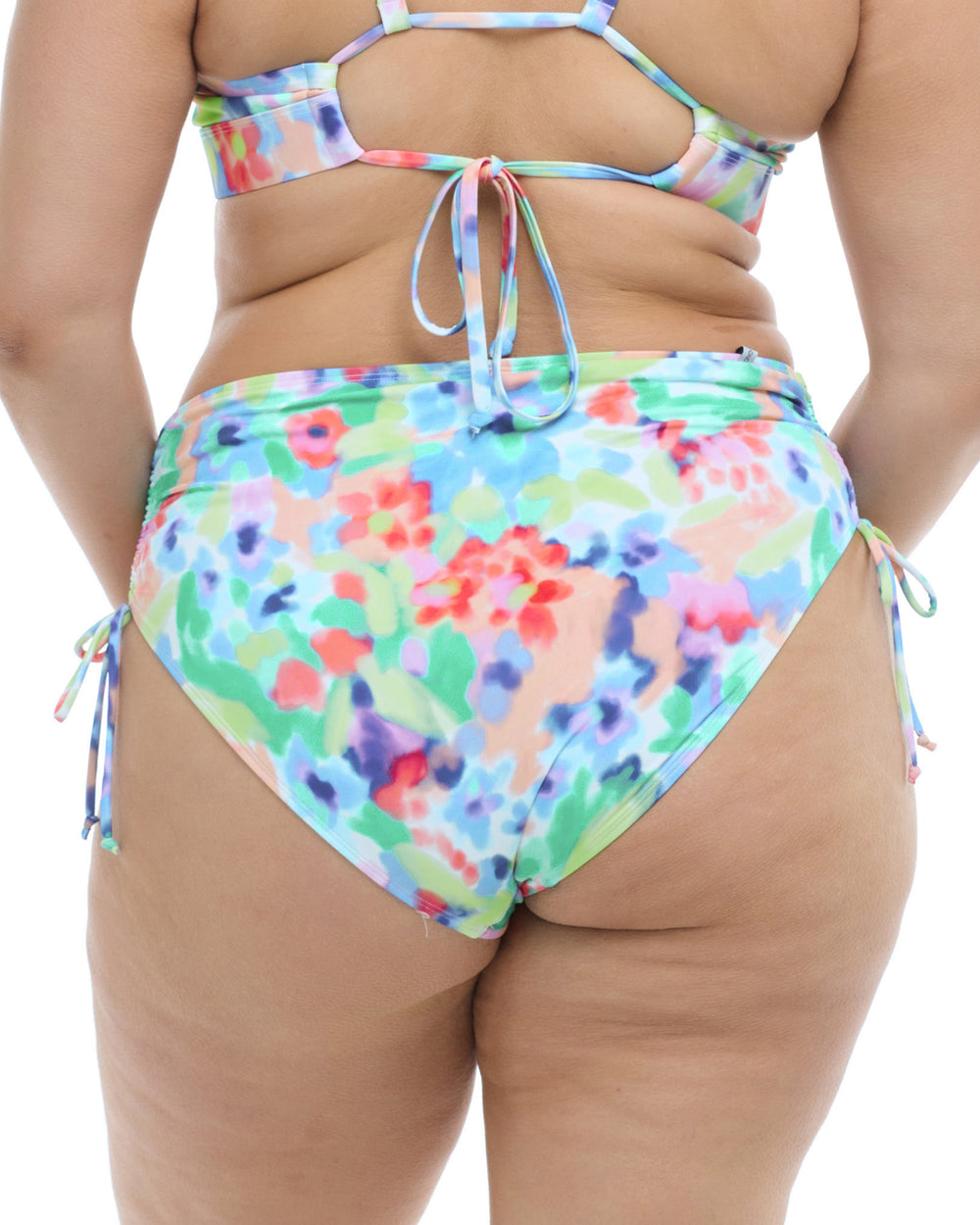 Posy High Tide Plus Size Swim Bottom - Multi