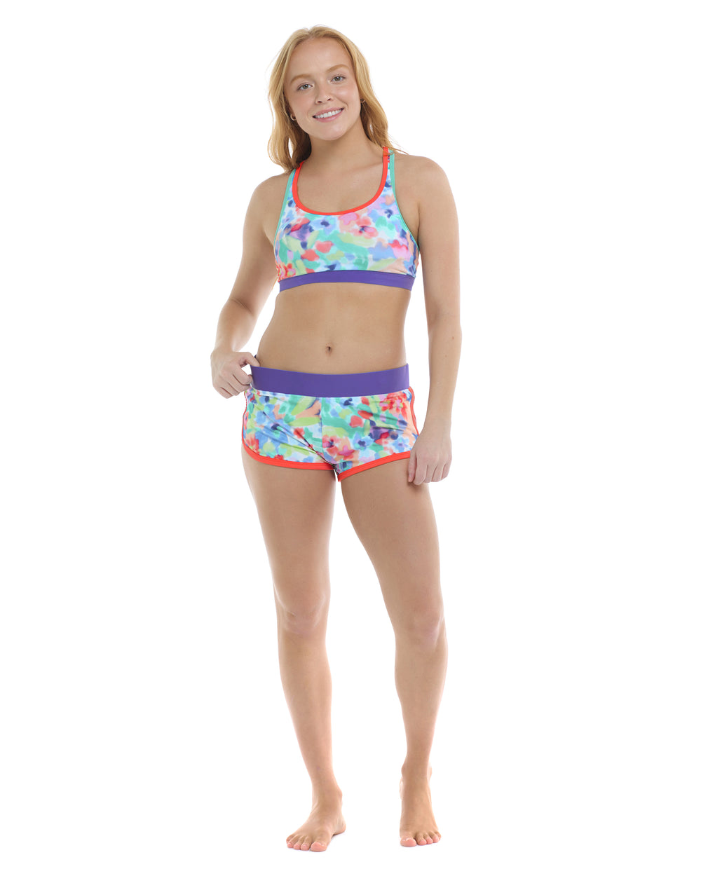 Posy Equalizer Medium Support Cross-Over Sports Bra - Multi