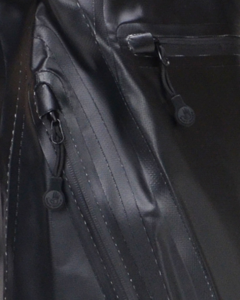 Advenire Waterproof Vertical Roll-Top Backpack - Black